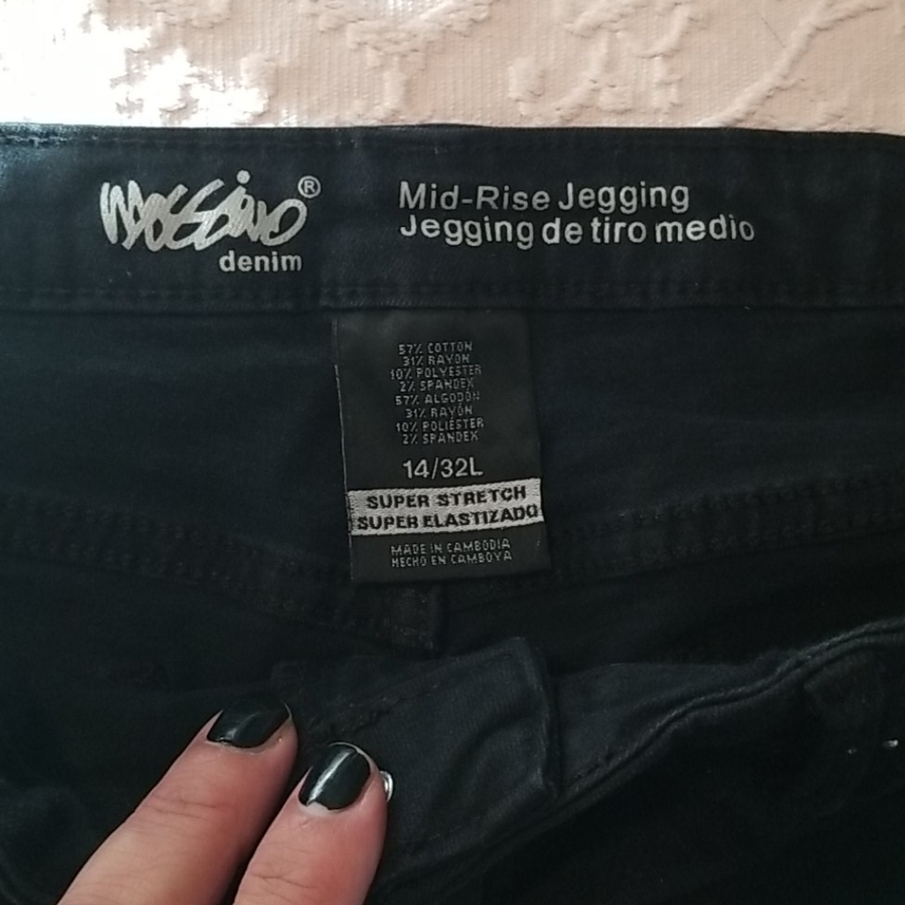 Mossimo Super Stretch Black Mid Rise Jeggings